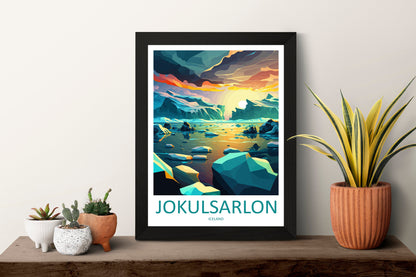 Jokulsarlon Travel Print Wall Art Jokulsarlon Wall Hanging Home Décor Jokulsarlon Gift Art Lovers Iceland Art Lover Gift Jokulsarlon Print
