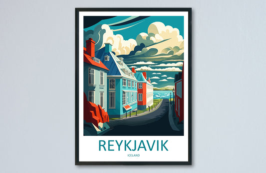 Reykjavik Travel Print Wall Art Reykjavik Wall Hanging Home Décor Reykjavik Gift Art Lovers Iceland Art Lover Gift Reykjavik Wall Decor