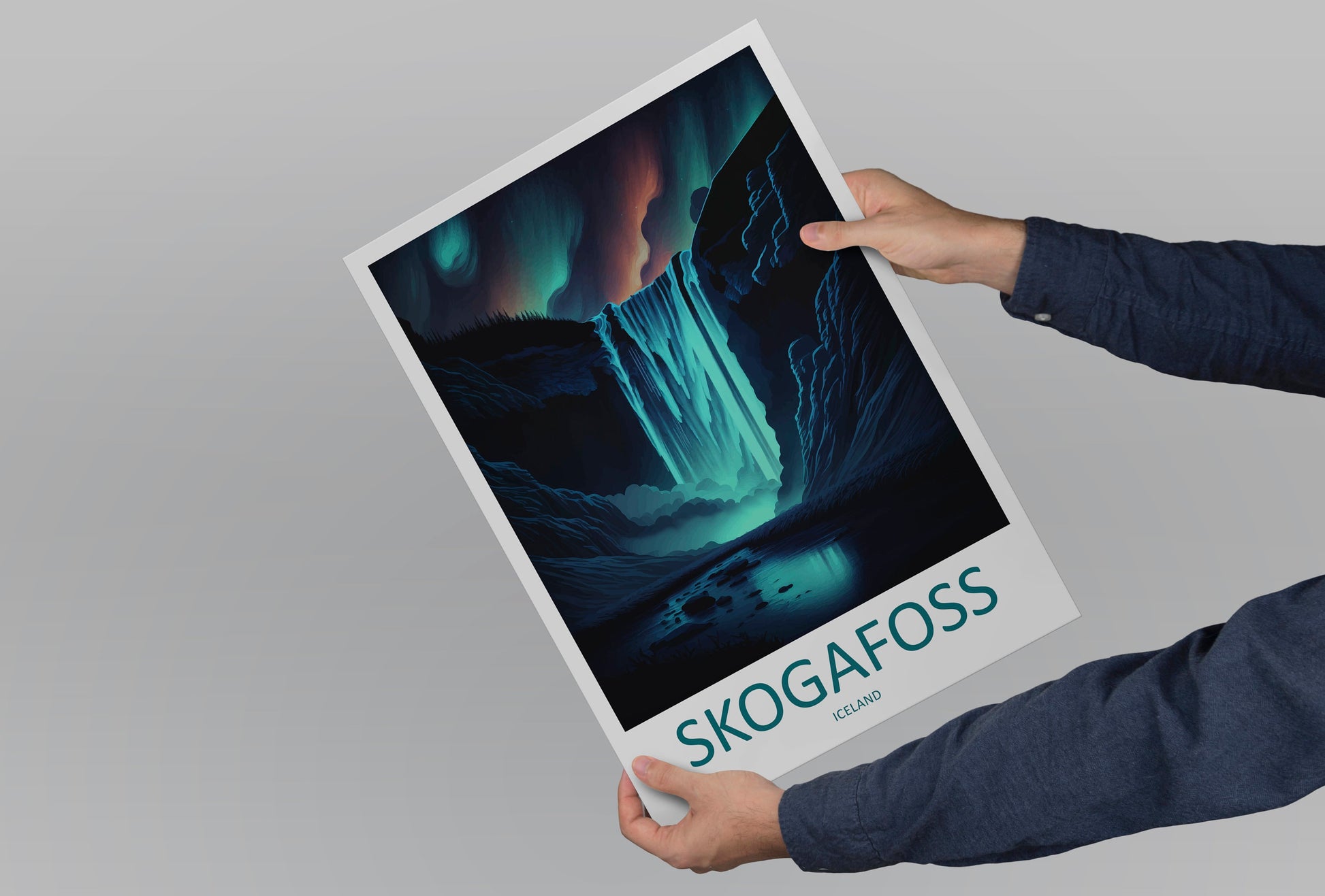 Skogafoss Travel Print Wall Art Skogafoss Wall Hanging Home Décor Skogafoss Gift Art Lovers Iceland Art Lover Gift Skogafoss Wall Décor
