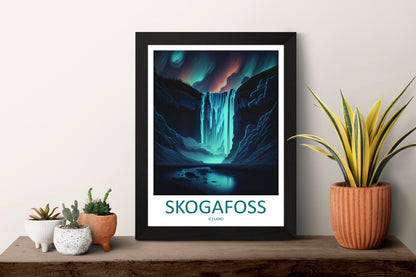 Skogafoss Travel Print Wall Art Skogafoss Wall Hanging Home Décor Skogafoss Gift Art Lovers Iceland Art Lover Gift Skogafoss Wall Décor