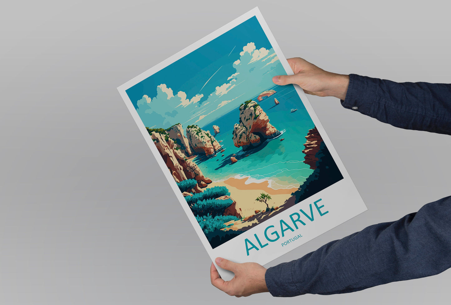 Algarve Travel Print Wall Art Algarve Wall Hanging Home Décor Algarve Gift Art Lovers Portugal Art Lover Gift Algarve Wall Décor Algarve Art