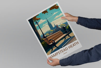 Hampstead Heath Print Hampstead Heath Home Decor Landscape Art Print Hampstead Heath Wall Art for London Enthusiast Gift Wall Hanging Poster