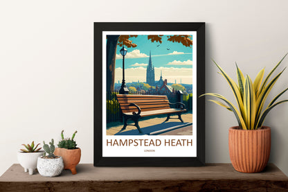 Hampstead Heath Print Hampstead Heath Home Decor Landscape Art Print Hampstead Heath Wall Art for London Enthusiast Gift Wall Hanging Poster