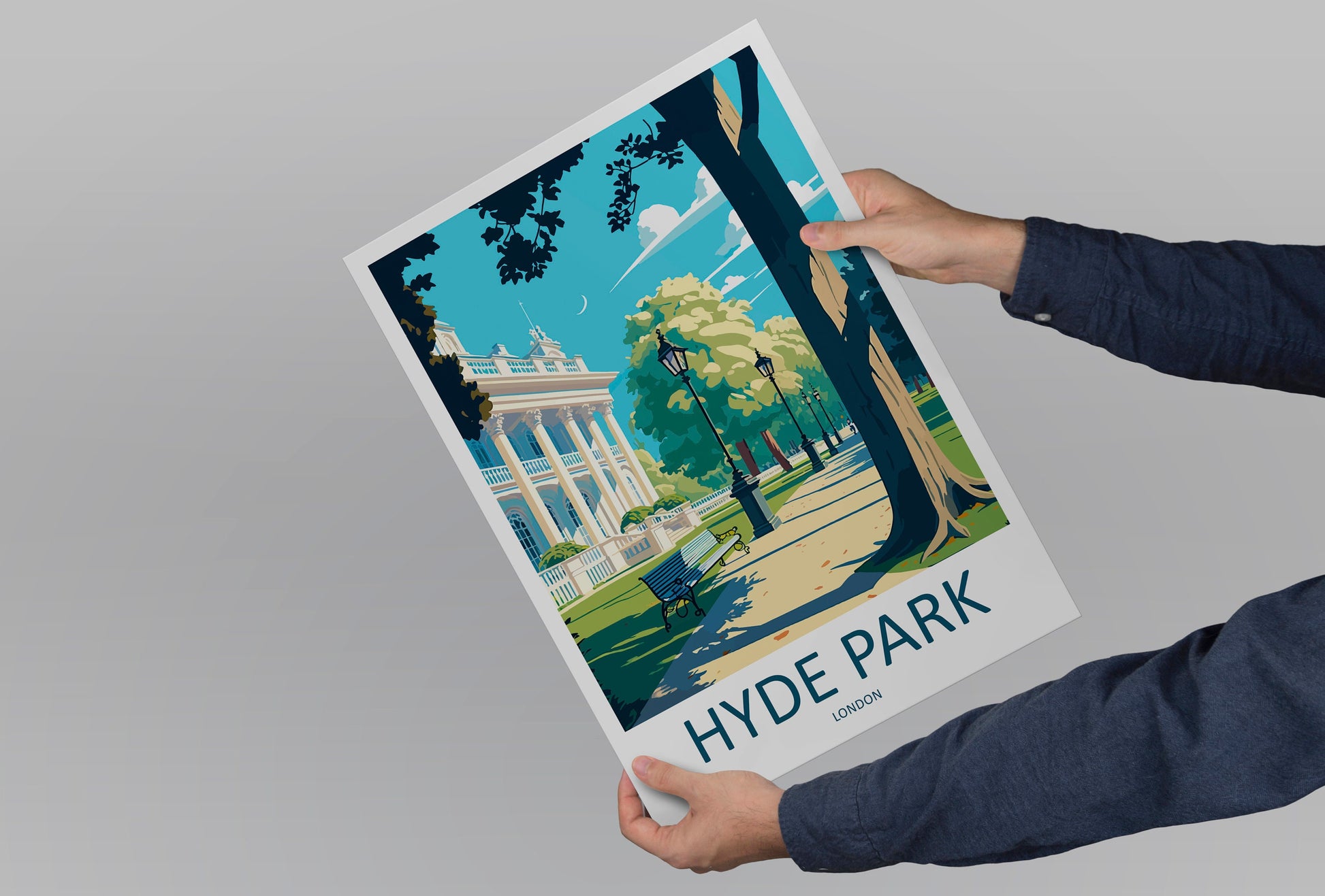 Hyde Park Print Hyde Park Home Decor Landscape Art Print Hyde Park Wall Art for London Enthusiast Gift Wall Hanging Hyde Park London Poster