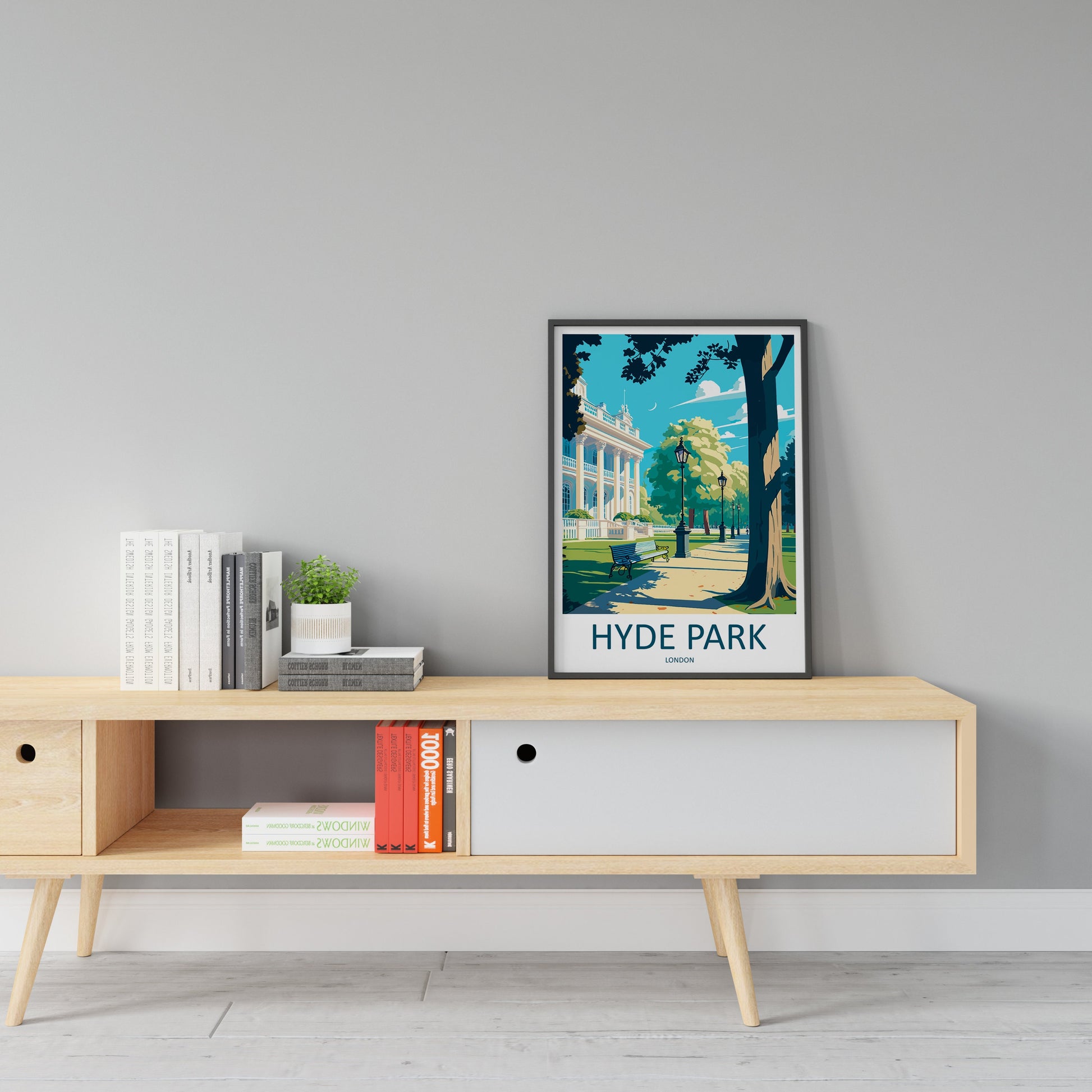 Hyde Park Print Hyde Park Home Decor Landscape Art Print Hyde Park Wall Art for London Enthusiast Gift Wall Hanging Hyde Park London Poster