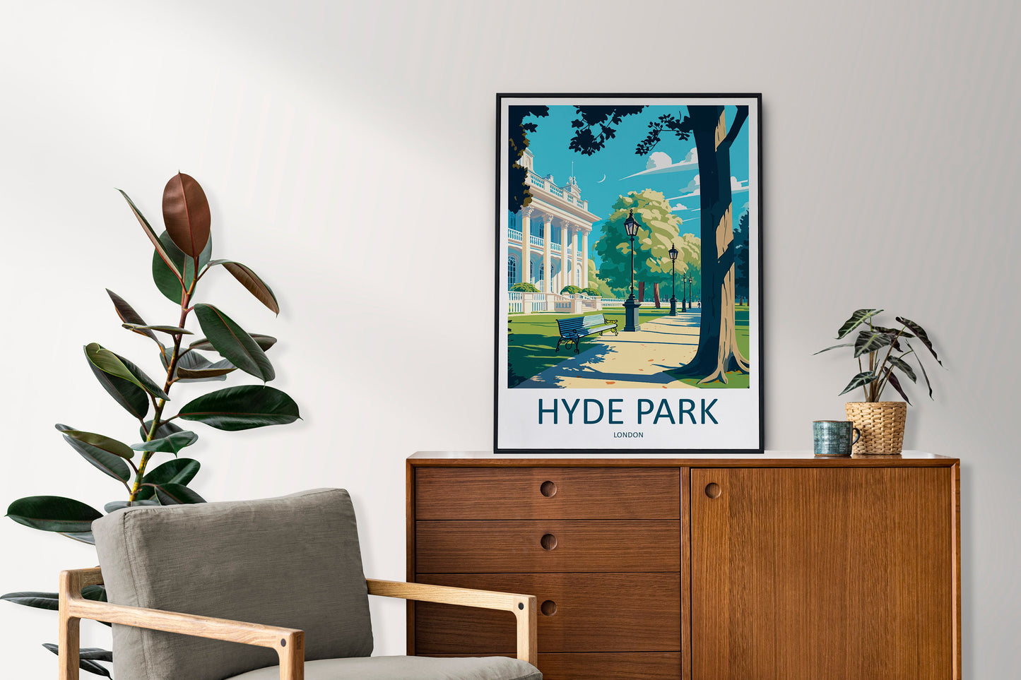 Hyde Park Print Hyde Park Home Decor Landscape Art Print Hyde Park Wall Art for London Enthusiast Gift Wall Hanging Hyde Park London Poster