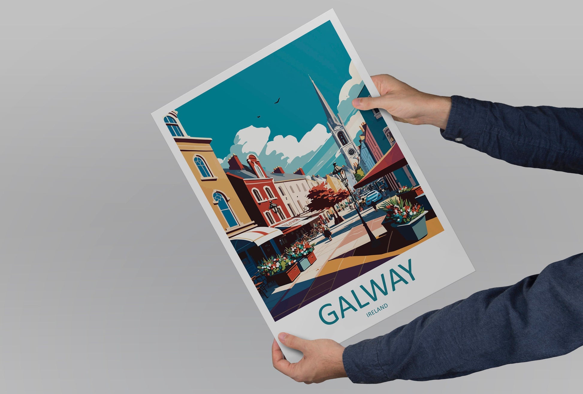 Galway Print Galway Home Decor Galway Square Art Print Galway Wall Art for Ireland Enthusiast Gift Wall Hanging Galway Ireland Wall Décor
