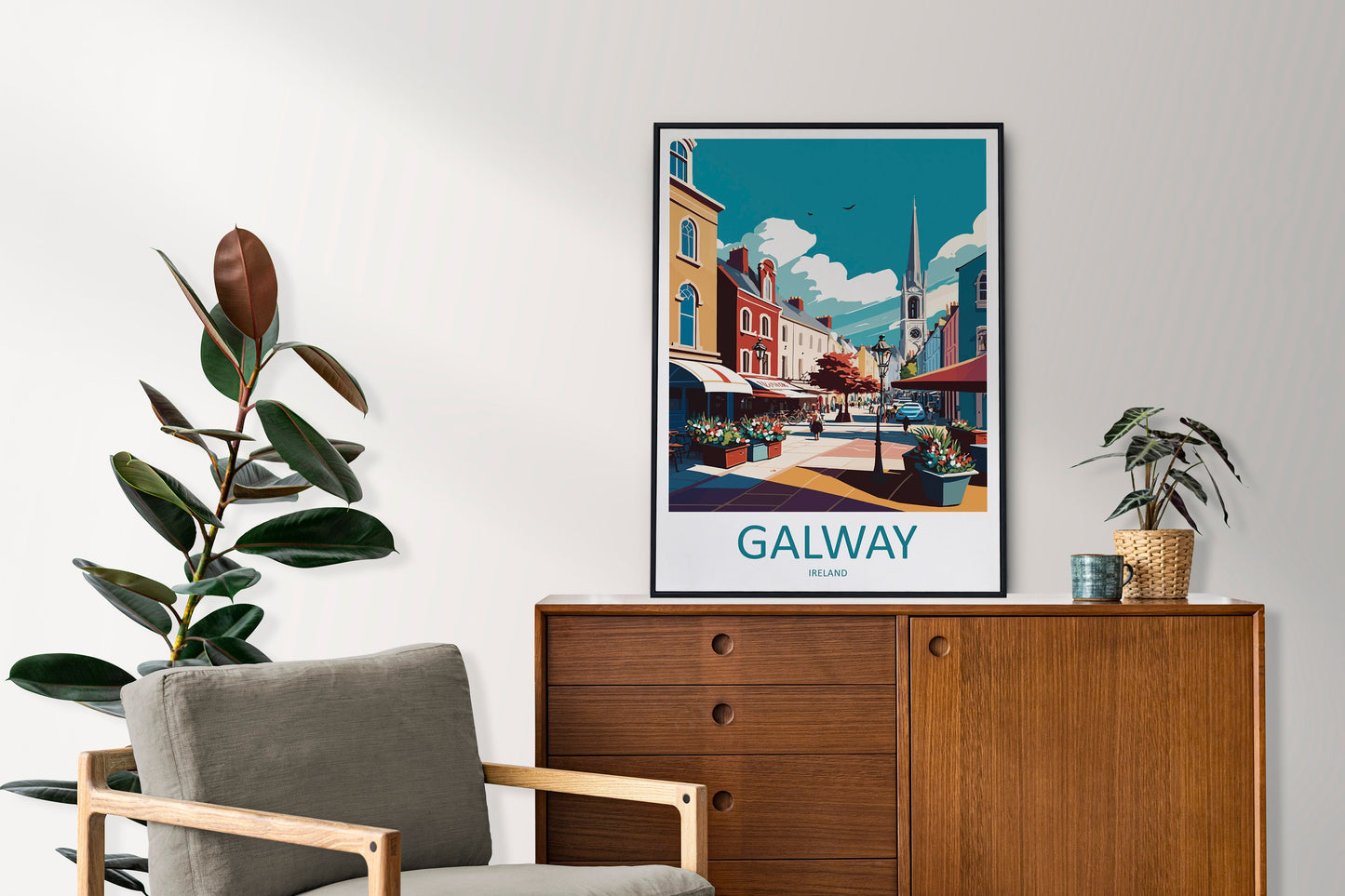 Galway Print Galway Home Decor Galway Square Art Print Galway Wall Art for Ireland Enthusiast Gift Wall Hanging Galway Ireland Wall Décor