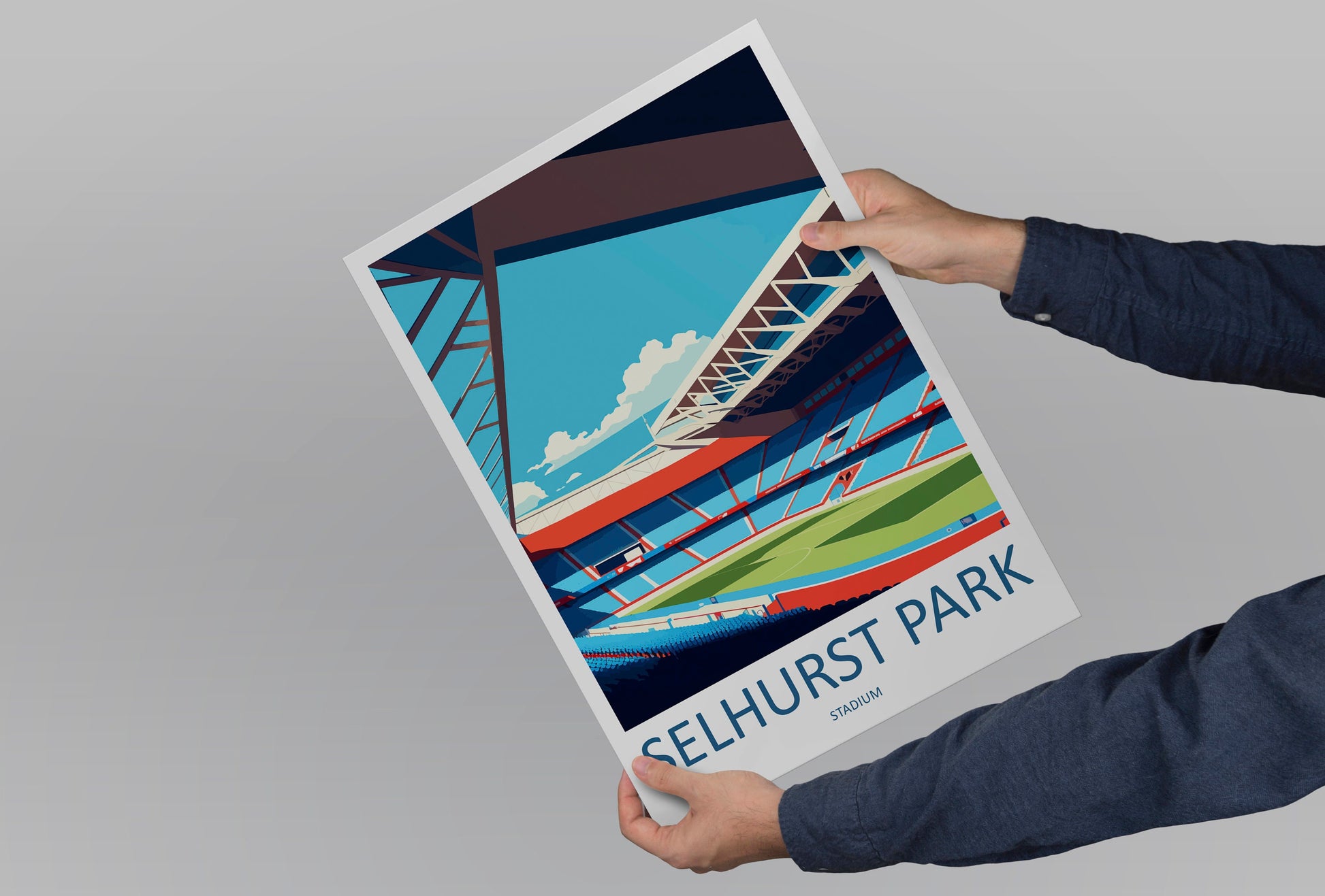 Selhurst Park Stadium Print Selhurst Park Home Décor Art Print Crystal Palace Wall Art Football Enthusiast Gift Wall Hanging Selhurst Park