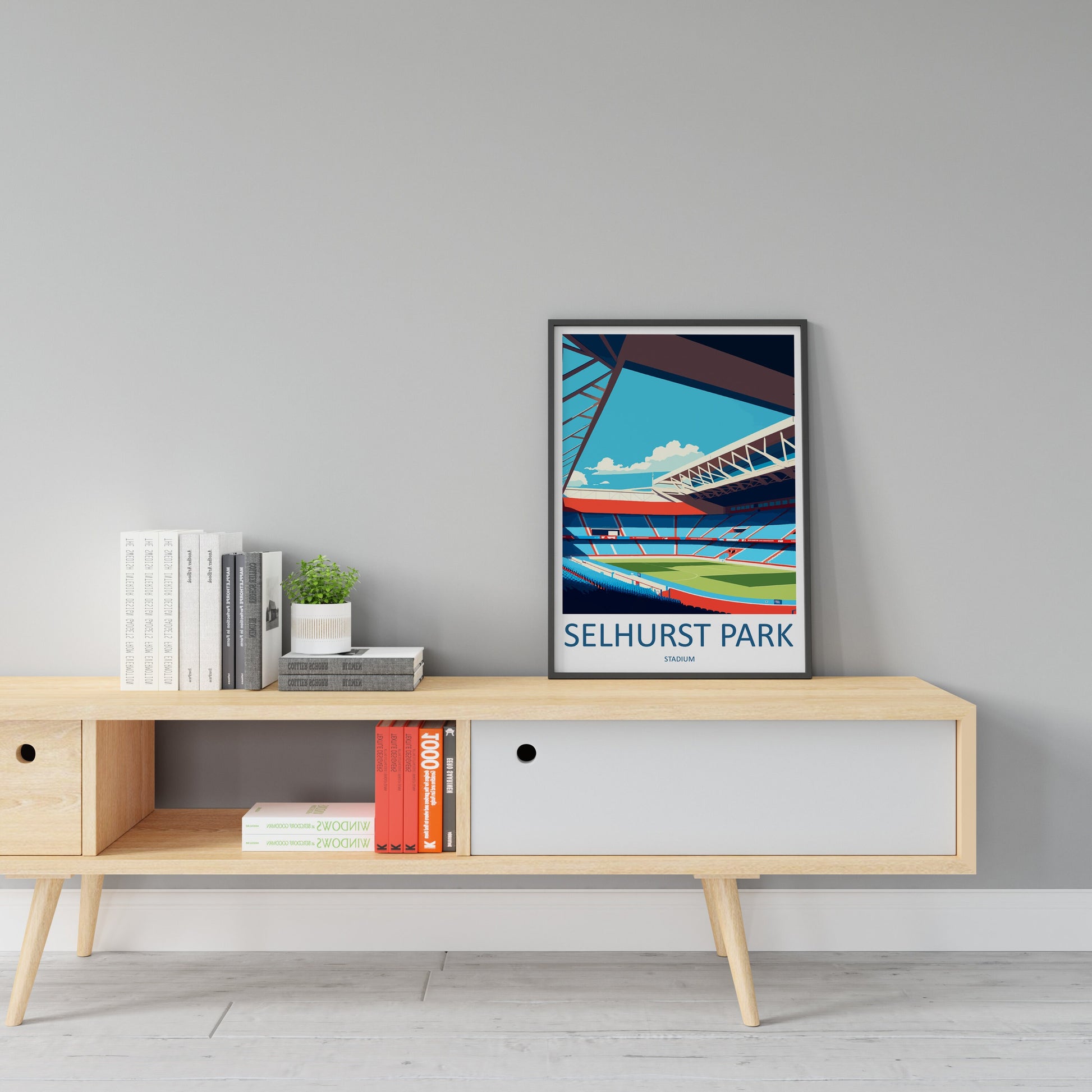 Selhurst Park Stadium Print Selhurst Park Home Décor Art Print Crystal Palace Wall Art Football Enthusiast Gift Wall Hanging Selhurst Park