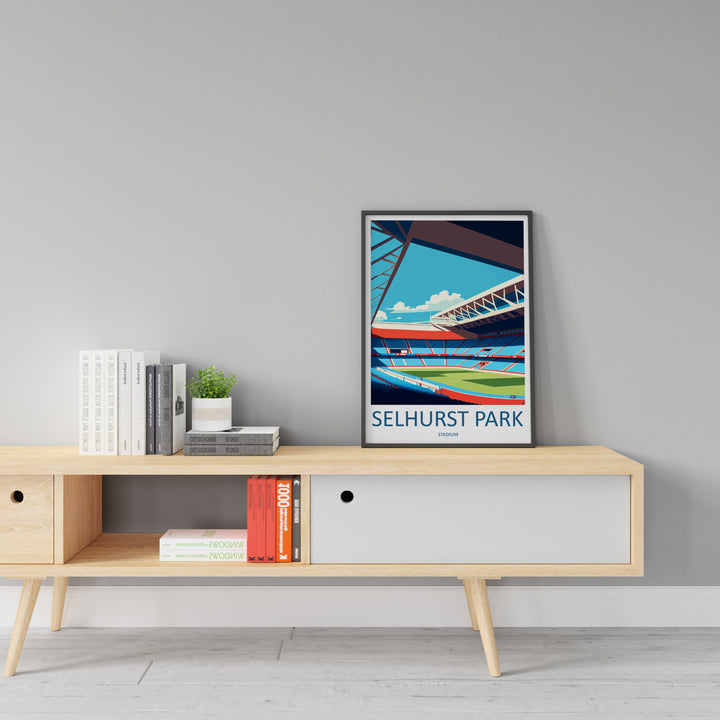 Selhurst Park Stadium Print Selhurst Park Home Décor Art Print Crystal Palace Wall Art Football Enthusiast Gift Wall Hanging Selhurst Park