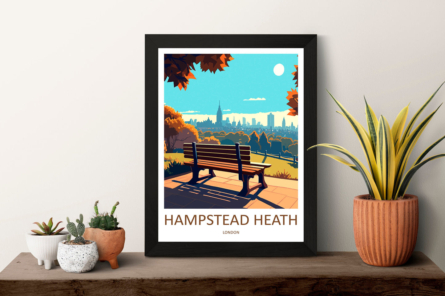 Hampstead Heath Print London Skyline Home Decor London Art Print Hampstead Heath Wall Art for London Enthusiast Gift Wall Hanging Poster Art