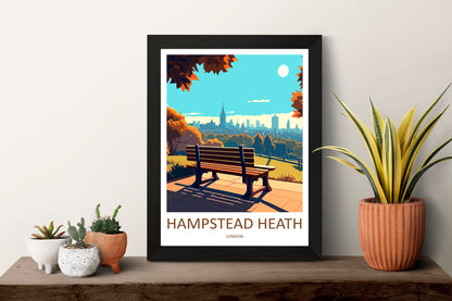 Hampstead Heath Print London Skyline Home Decor London Art Print Hampstead Heath Wall Art for London Enthusiast Gift Wall Hanging Poster Art