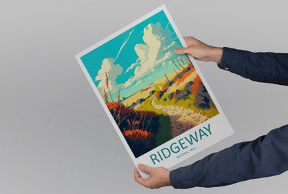 Ridgeway National Trail Print Ridgeway Home Decor Landscape Art Print Ridgeway Wall Art Hiking Enthusiast Gift Wall Hanging Ridgeway Trail
