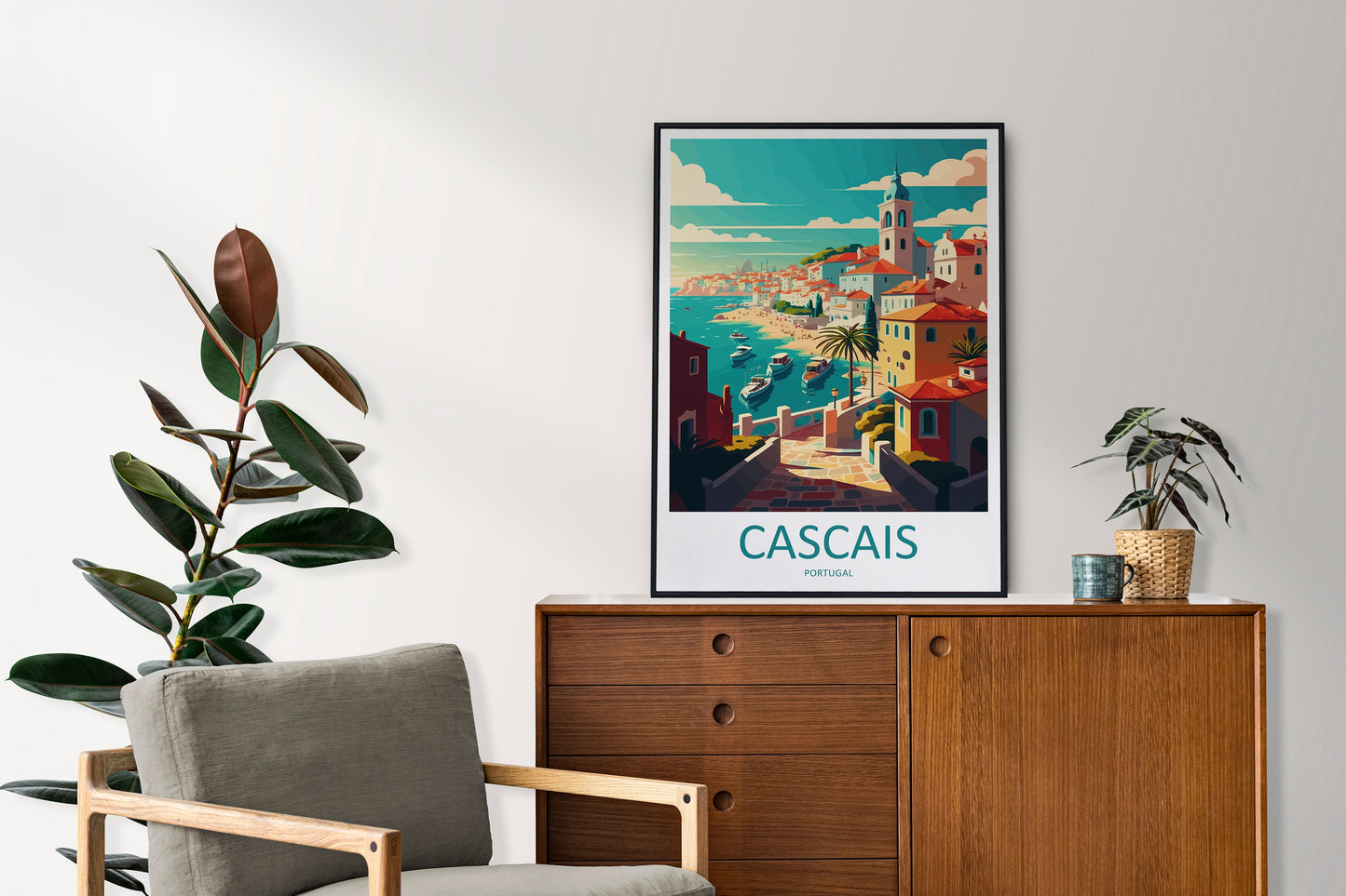 Cascais Travel Print Wall Art Cascais Wall Hanging Home Décor Cascais Gift Art Lovers Portugal Art Lover Gift Cascais Wall Décor Cascais Art