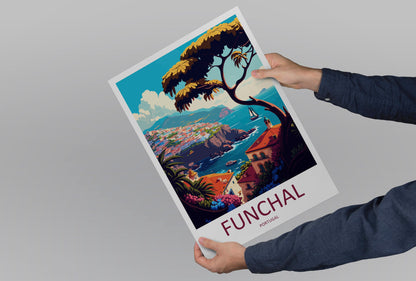 Funchal Travel Print Wall Art Funchal Wall Hanging Home Décor Funchal Gift Art Lovers Portugal Art Lover Gift Funchal Wall Décor Funchal Art
