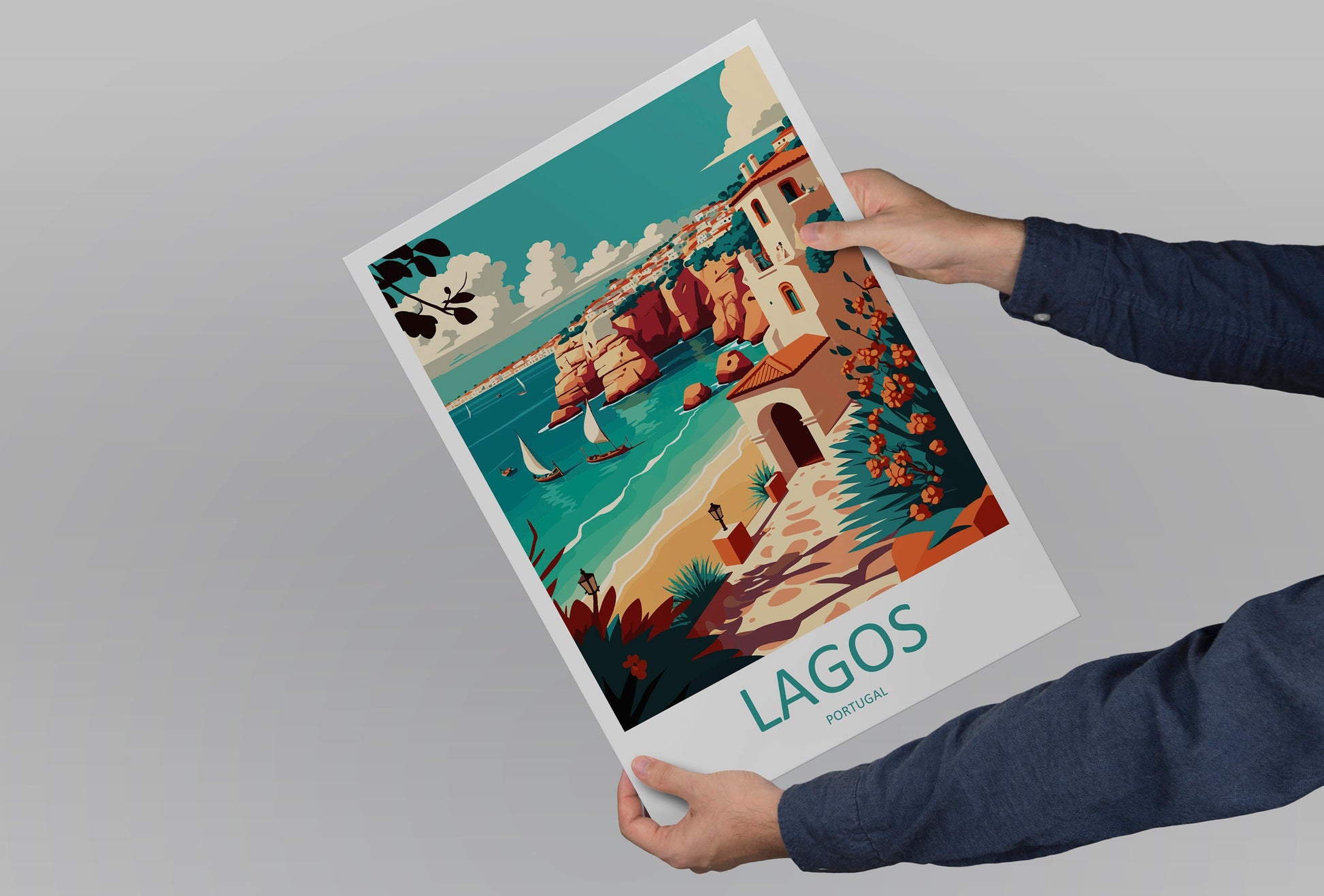 Lagos Travel Print Wall Art Lagos Wall Hanging Home Décor Lagos Gift Art Lovers Portugal Art Lover Gift Lagos Wall Décor Lagos Travel Art