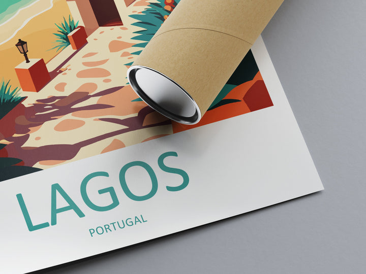 Lagos Travel Print Wall Art Lagos Wall Hanging Home Décor Lagos Gift Art Lovers Portugal Art Lover Gift Lagos Wall Décor Lagos Travel Art