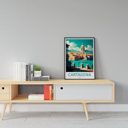 Cartagena Travel Print Wall Art Cartagena Wall Hanging Home Décor Cartagena Gift Art Lovers Spain Art Lover Gift Cartagena Wall Décor