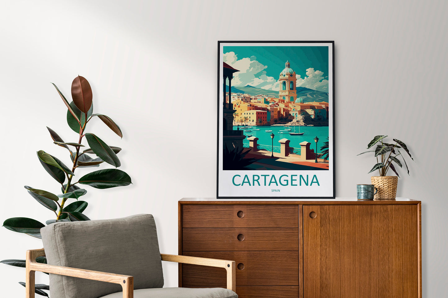 Cartagena Travel Print Wall Art Cartagena Wall Hanging Home Décor Cartagena Gift Art Lovers Spain Art Lover Gift Cartagena Wall Décor
