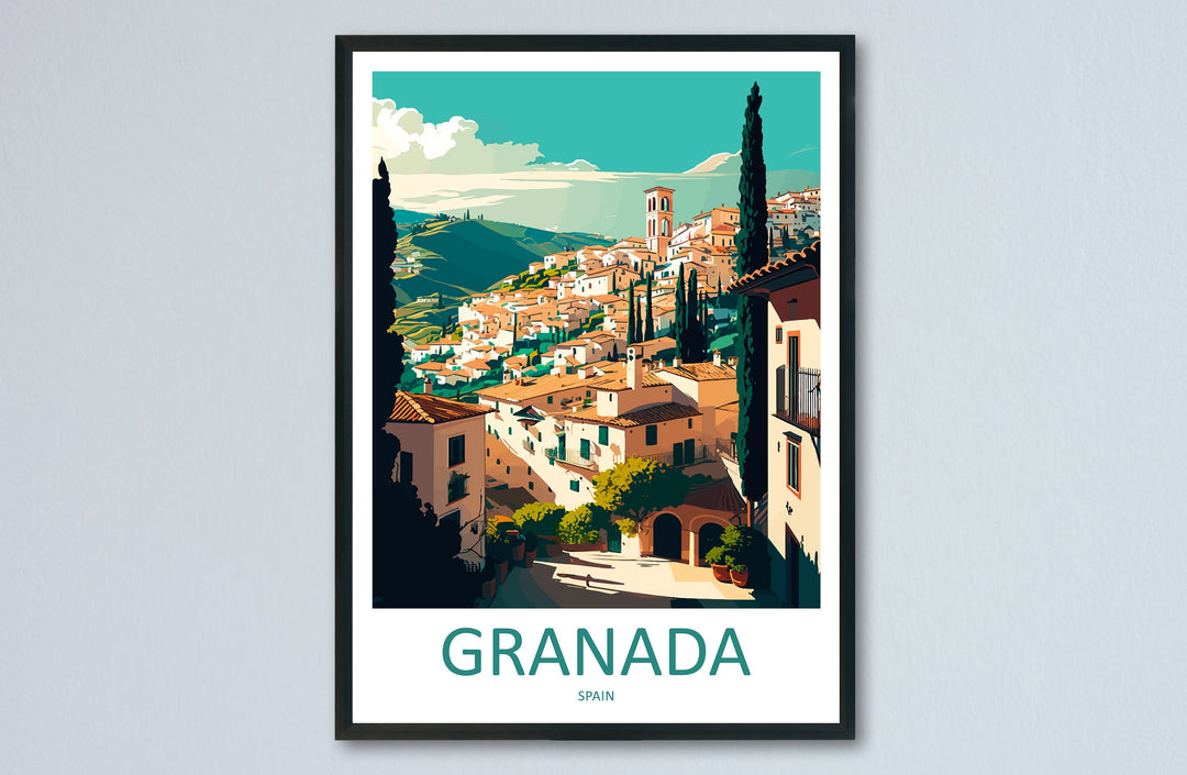 Granada Travel Print Wall Art Granada Wall Hanging Home Décor Granada Gift Art Lovers Spain Art Lover Gift Granada Wall Décor Granada Art