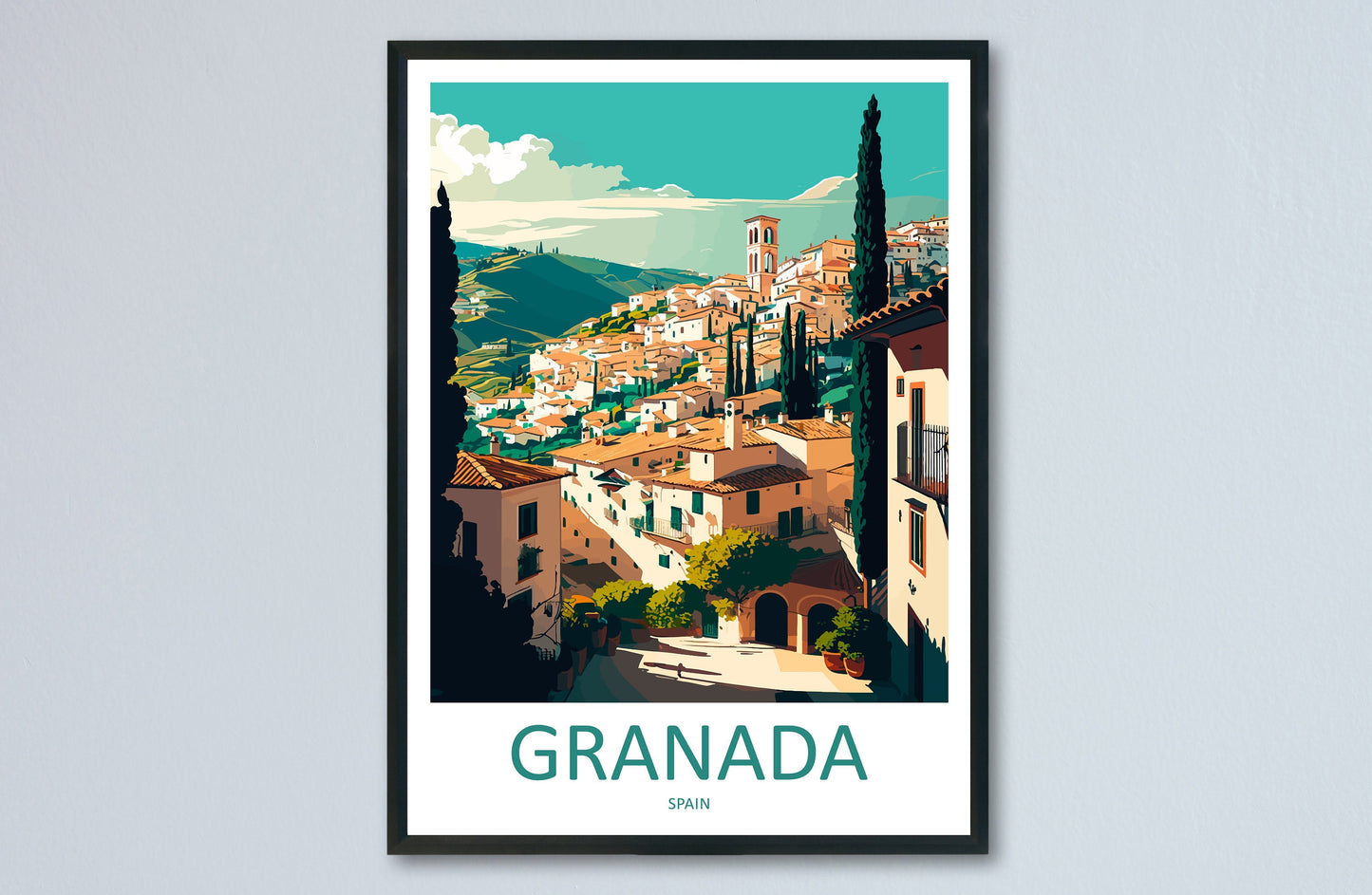 Granada Travel Print Wall Art Granada Wall Hanging Home Décor Granada Gift Art Lovers Spain Art Lover Gift Granada Wall Décor Granada Art