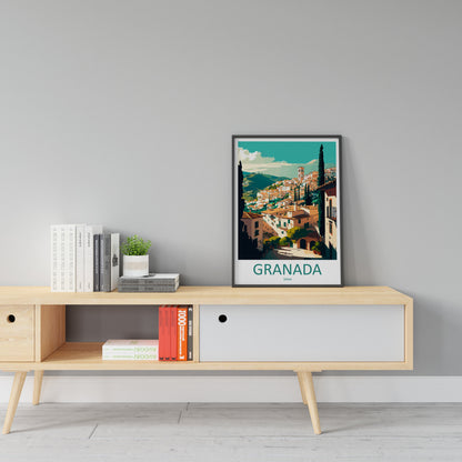 Granada Travel Print Wall Art Granada Wall Hanging Home Décor Granada Gift Art Lovers Spain Art Lover Gift Granada Wall Décor Granada Art