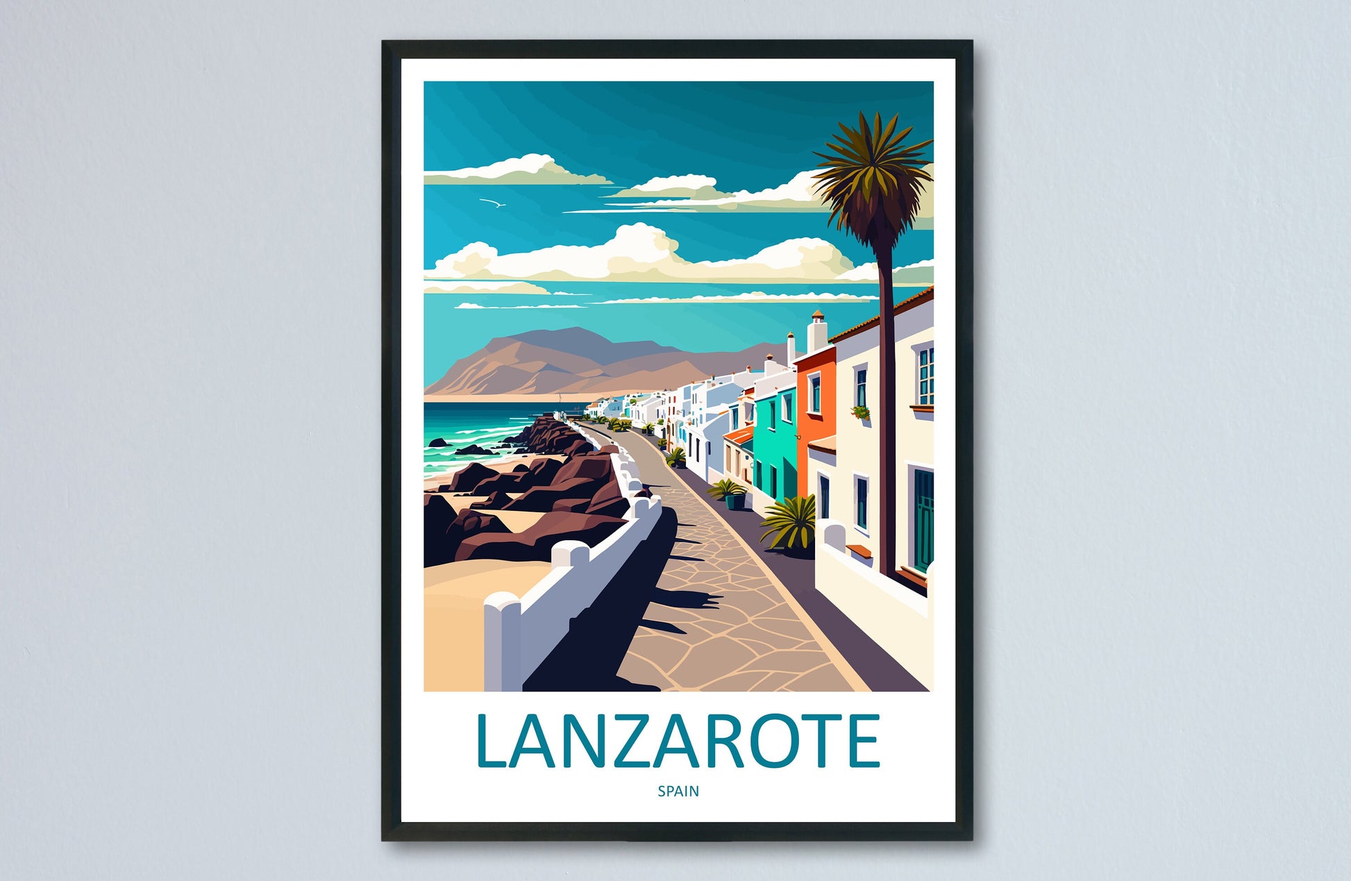 Lanzarote Travel Print Wall Art Lanzarote Wall Hanging Home Décor Lanzarote Gift Art Lovers Spain Art Lover Gift Lanzarote Wall Décor