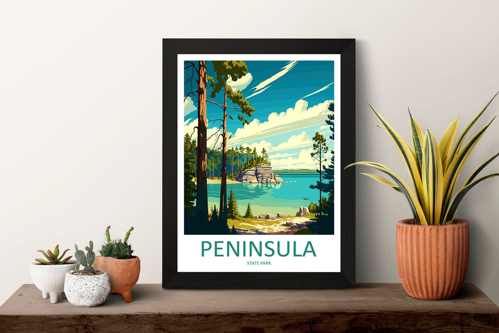 Peninsula State Park Print Peninsula State Park Home Decor Landscape Art Print Peninsula Art for Wisconsin Enthusiast Gift Wall Hanging Art