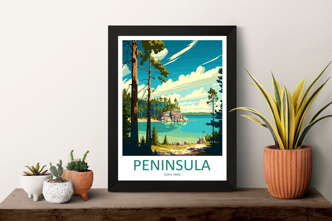 Peninsula State Park Print Peninsula State Park Home Decor Landscape Art Print Peninsula Art for Wisconsin Enthusiast Gift Wall Hanging Art