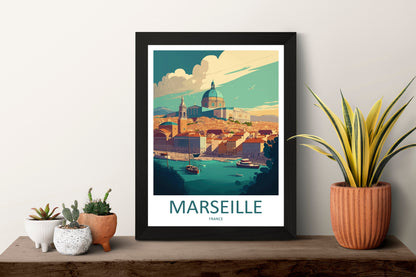 Marseille Print Marseille Home Decor Cityscape Art Print Marseille Wall Art for Travel Enthusiast Gift Wall Hanging Marseille France Poster