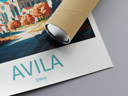 Avila Travel Print Wall Art Avila Wall Hanging Home Décor Avila Gift Art Lovers Spain Art Lover Gift Avila Wall Décor Avila Spain Poster Art