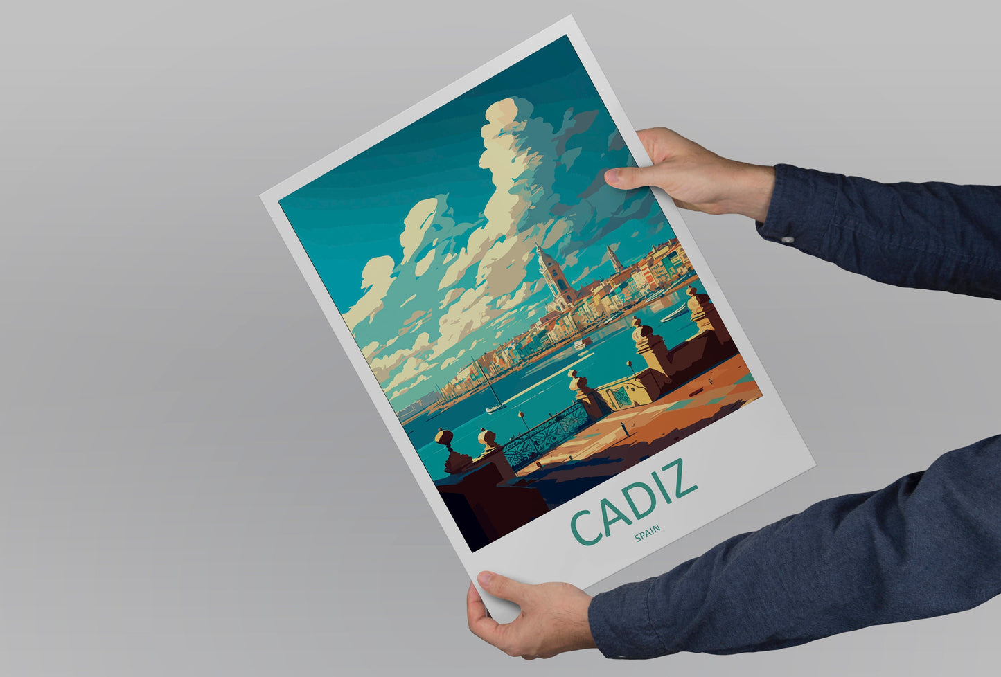 Cadiz Travel Print Wall Art Cadiz Wall Hanging Home Décor Cadiz Gift Art Lovers Spain Art Lover Gift Cadiz Wall Décor Cadiz Spain Poster Art