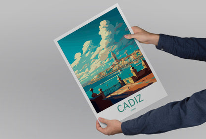 Cadiz Travel Print Wall Art Cadiz Wall Hanging Home Décor Cadiz Gift Art Lovers Spain Art Lover Gift Cadiz Wall Décor Cadiz Spain Poster Art
