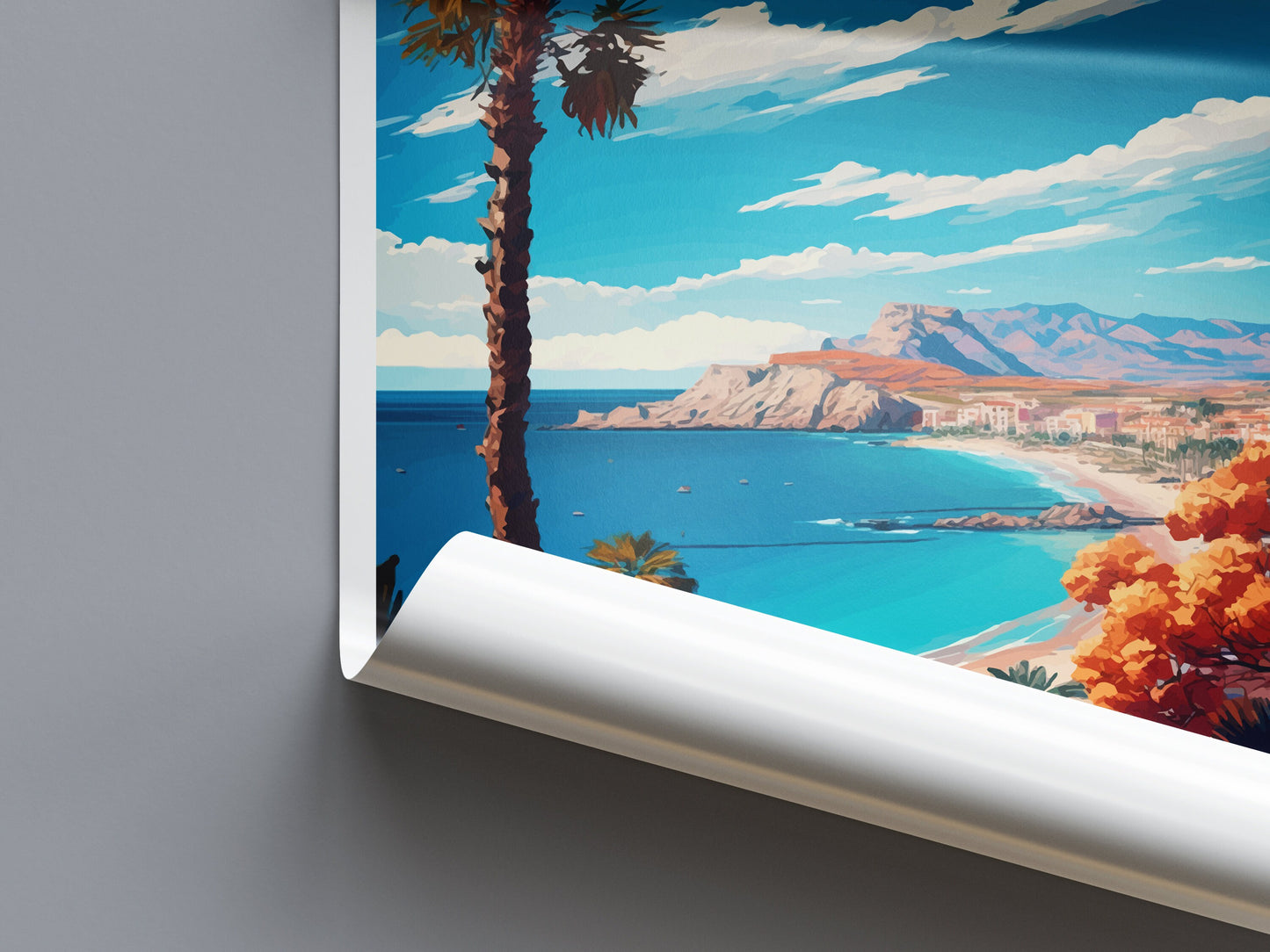Costa Blanca Travel Print Wall Art Costa Blanca Wall Hanging Home Décor Costa Blanca Gift Art Lovers Spain Art Lover Gift Costa Blanca Print