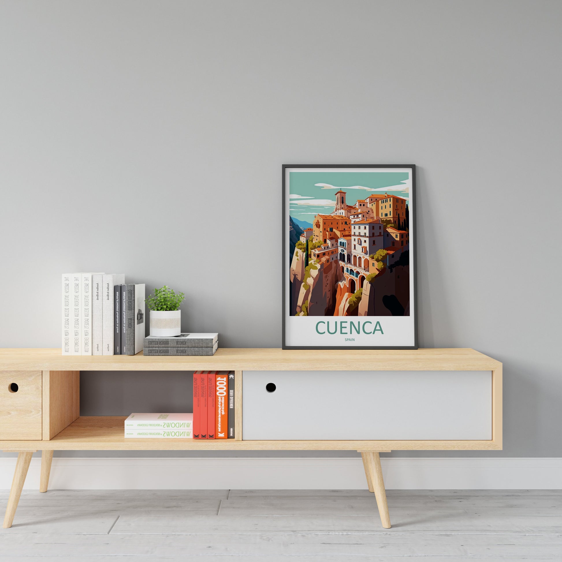 Cuenca Travel Print Wall Art Cuenca Wall Hanging Home Décor Cuenca Gift Art Lovers Spain Art Lover Gift Cuenca Wall Décor Cuenca Spain Print