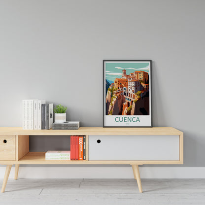 Cuenca Travel Print Wall Art Cuenca Wall Hanging Home Décor Cuenca Gift Art Lovers Spain Art Lover Gift Cuenca Wall Décor Cuenca Spain Print