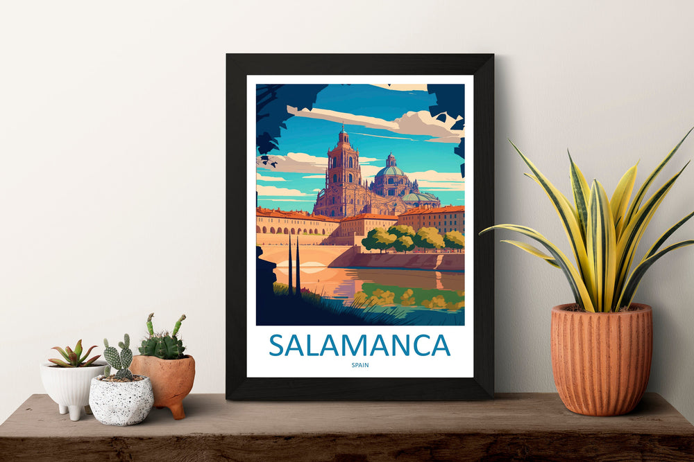 Salamanca Travel Print Wall Art Salamanca Wall Hanging Home Décor Salamanca Gift Art Lovers Spain Art Lover Gift Salamanca Print Spain Art