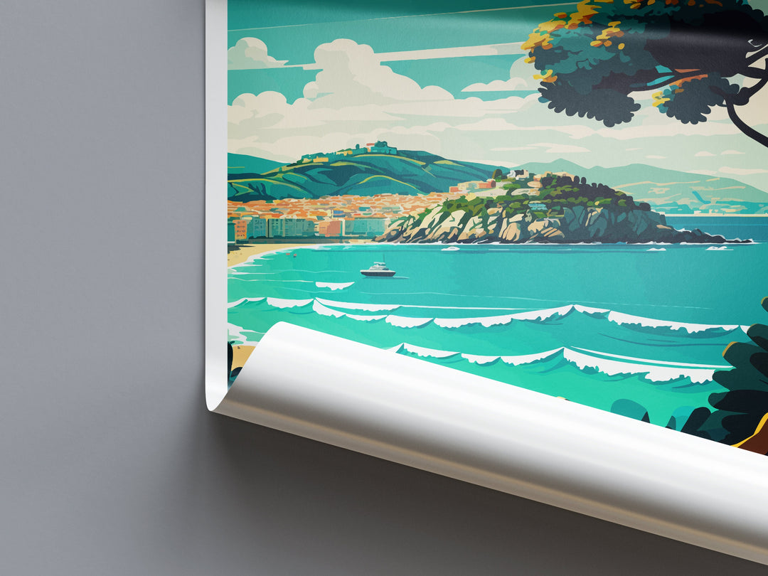 San Sebastian Travel Print Wall Art San Sebastian Wall Hanging Home Décor San Sebastian Gift Art Lovers Spain Art Lover Gift San Sebastian