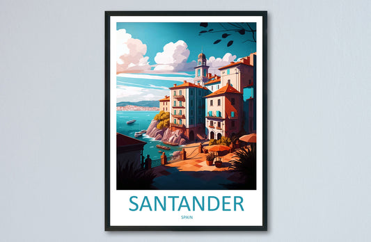 Santander Travel Print Wall Art Santander Wall Hanging Home Décor Santander Gift Art Lovers Spain Art Lover Gift Santander Print Spain Art
