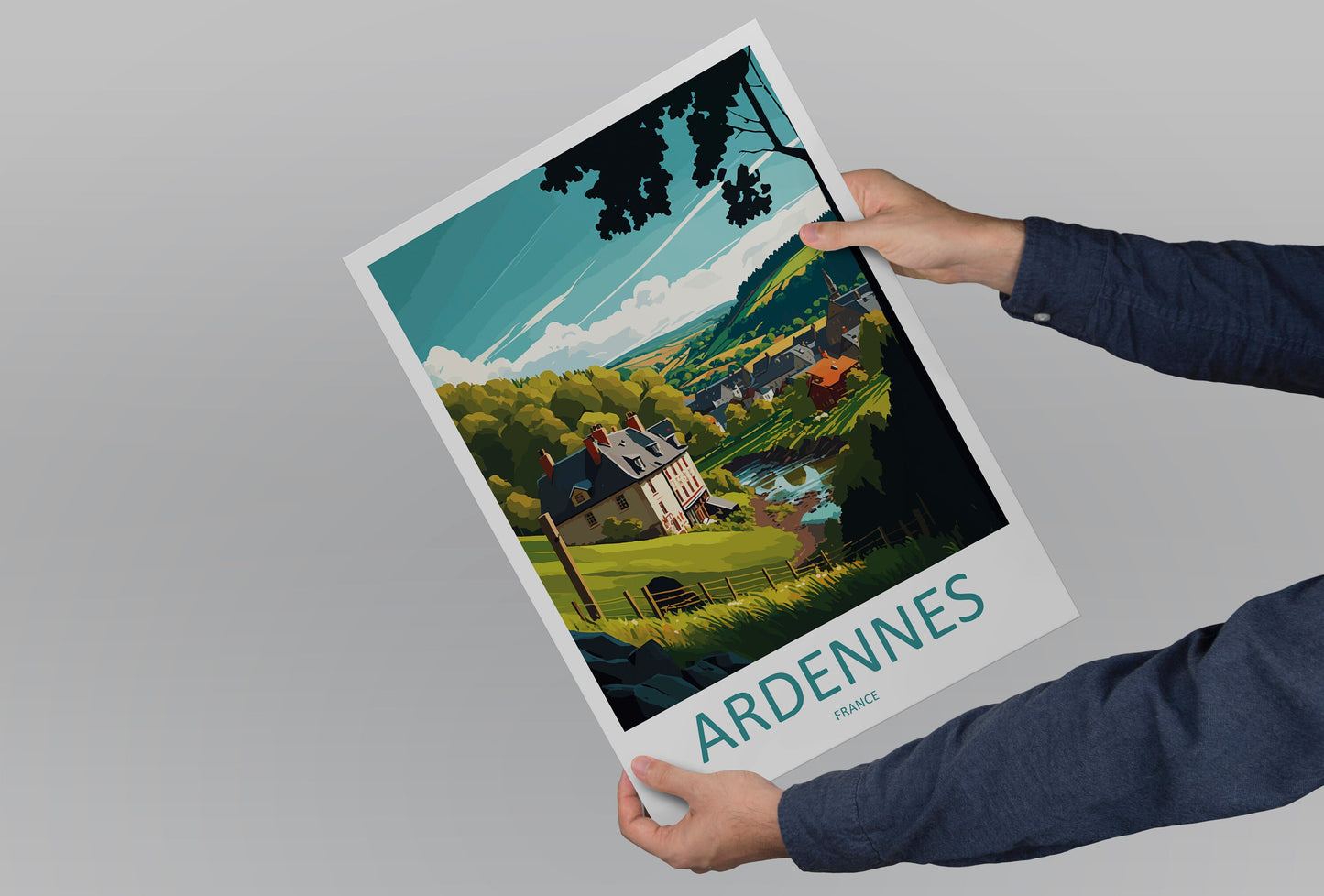 Ardennes Travel Print Wall Art Ardennes Wall Hanging Home Décor Ardennes Gift Art Lovers France Art Lover Gift Ardennes Print France Artwork