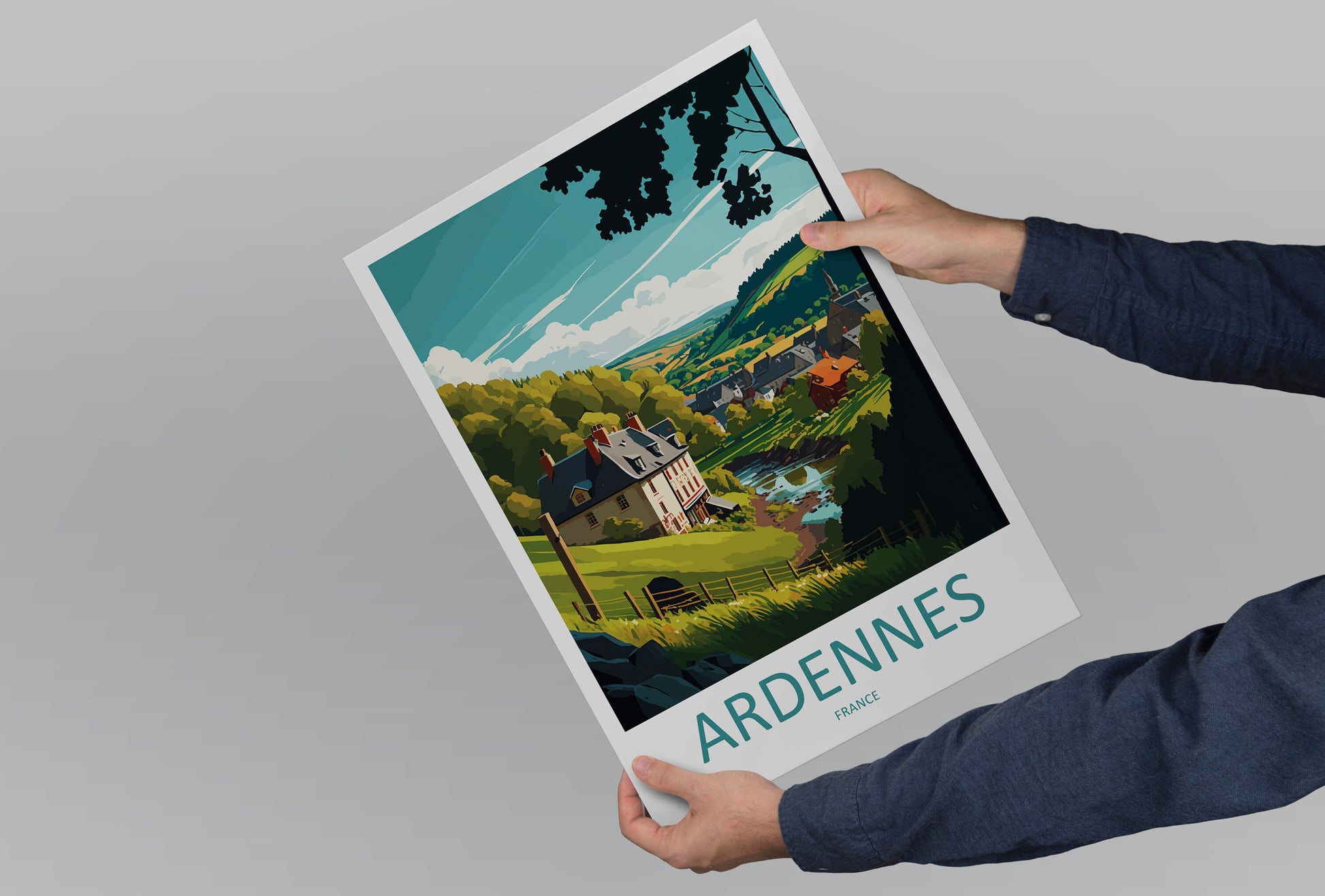 Ardennes Travel Print Wall Art Ardennes Wall Hanging Home Décor Ardennes Gift Art Lovers France Art Lover Gift Ardennes Print France Artwork