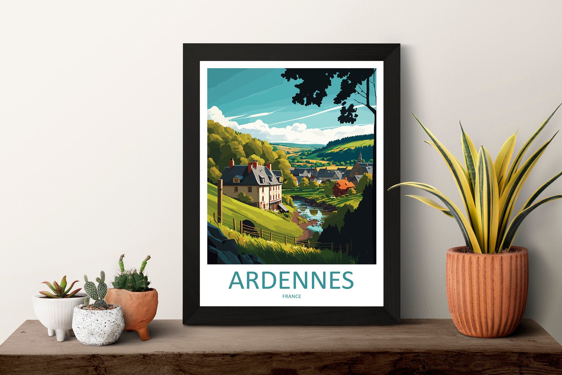 Ardennes Travel Print Wall Art Ardennes Wall Hanging Home Décor Ardennes Gift Art Lovers France Art Lover Gift Ardennes Print France Artwork