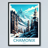 Chamonix Travel Print Wall Art Chamonix Wall Hanging Home Décor Chamonix Gift Art Lovers Ski Art Lover Gift Chamonix Print Skiing Artwork