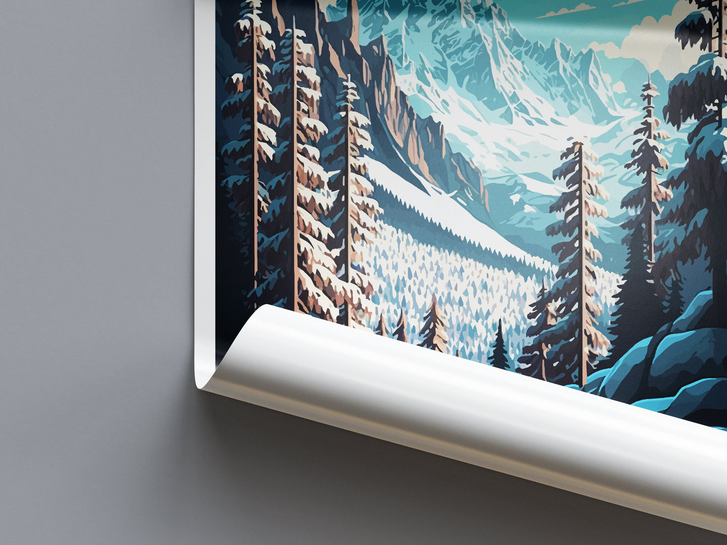Chamonix Travel Print Wall Art Chamonix Wall Hanging Home Décor Chamonix Gift Art Lovers Ski Art Lover Gift Chamonix Print Skiing Artwork