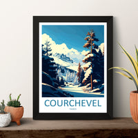 Courchevel Travel Print Wall Art Courchevel Wall Hanging Home Décor Courchevel Gift Art Lovers Ski Art Lover Gift Courchevel Print Skiing