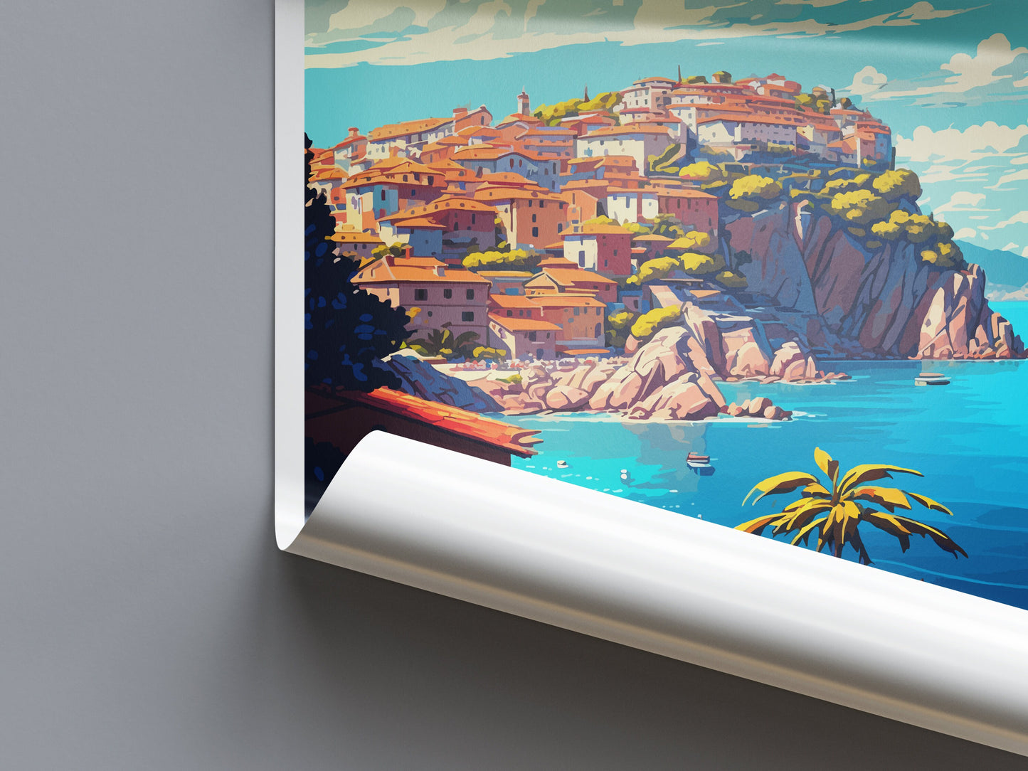 Eze Travel Print Wall Art Eze Wall Hanging Home Décor Eze Gift Art Lovers France Art Lover Gift Eze Print France Artwork Eze Coastal Artwork
