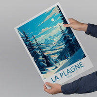 La Plagne Travel Print Wall Art La Plagne Wall Hanging Home Décor La Plagne Gift Art Lovers Ski Art Lover Gift La Plagne Print Skiing