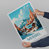 Meribel Travel Print Wall Art Meribel Wall Hanging Home Décor Meribel Gift Art Lovers Ski Art Lover Gift Meribel Print Skiing Wall Decor