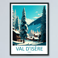 Val d'isere Travel Print Wall Art Val d'isere Wall Hanging Home Décor Val d'isere Gift Art Lovers Ski Art Lover Gift Val d'isere Print Ski